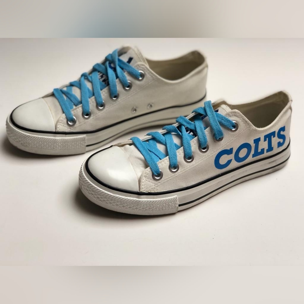 Indianapolis Colts Shoes women American Football Custom white Sneakers  sz40(8.5